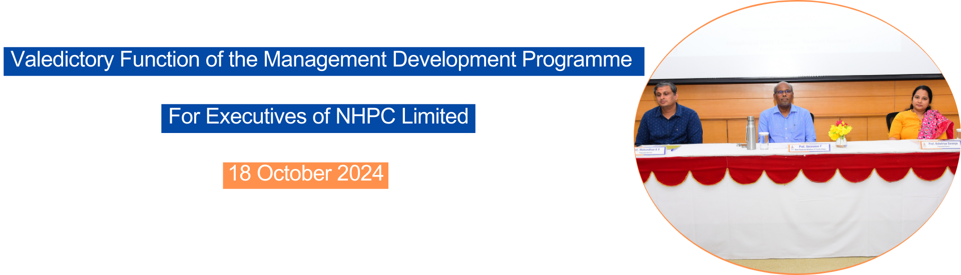 Valedictory of the Management Development Programme for Executives of NHPC Limited