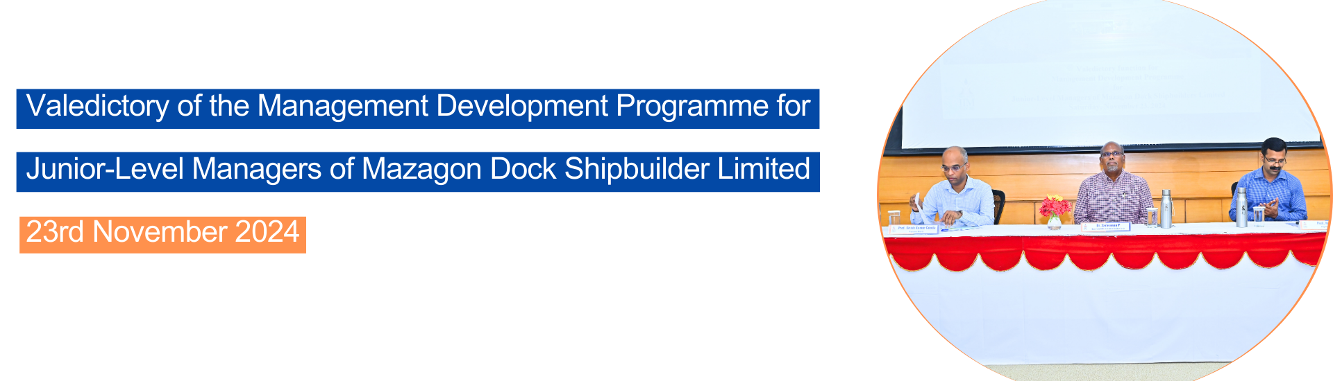 Valedictory of the MDP Programme for Junior-Level Managers of Mazagon Dock Shipbuilder Limited